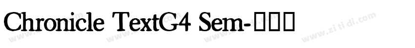 Chronicle TextG4 Sem字体转换